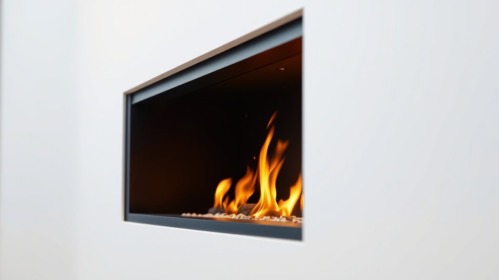 choosing suitable narrow fireplace