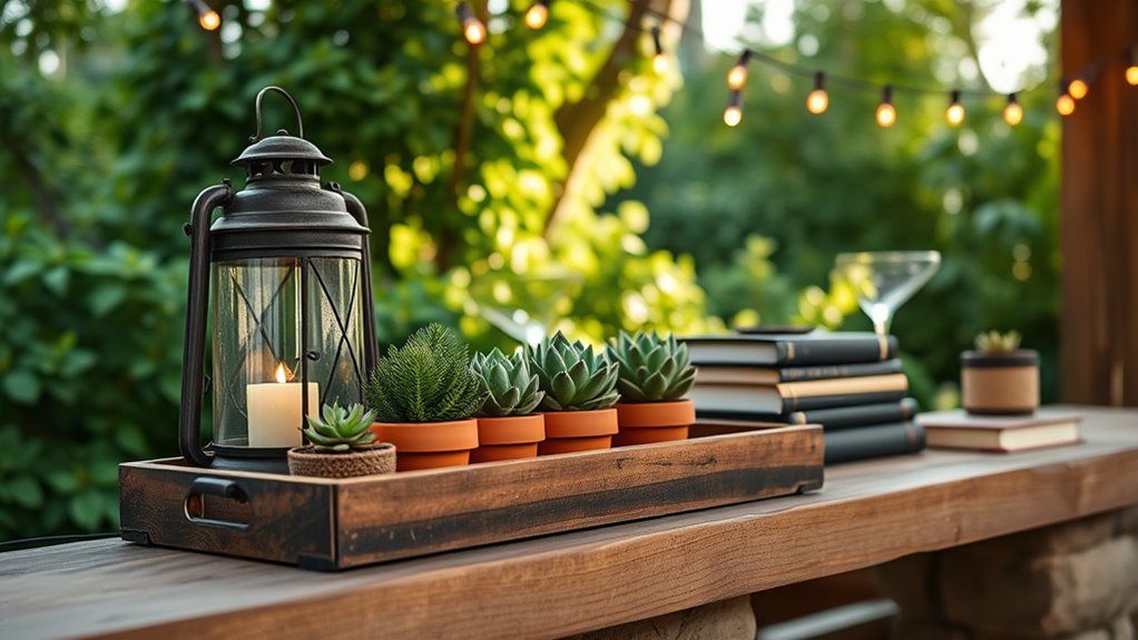 colorful cohesive outdoor decor