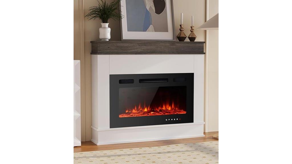 colorful electric fireplace insert