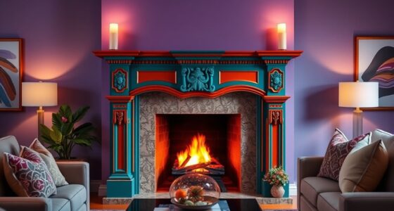 colorful fireplace mantel ideas