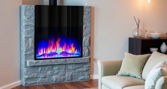 colorful modern fireplace options