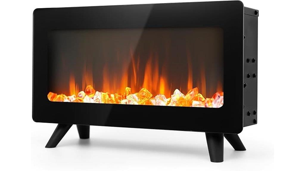 compact led flame heater