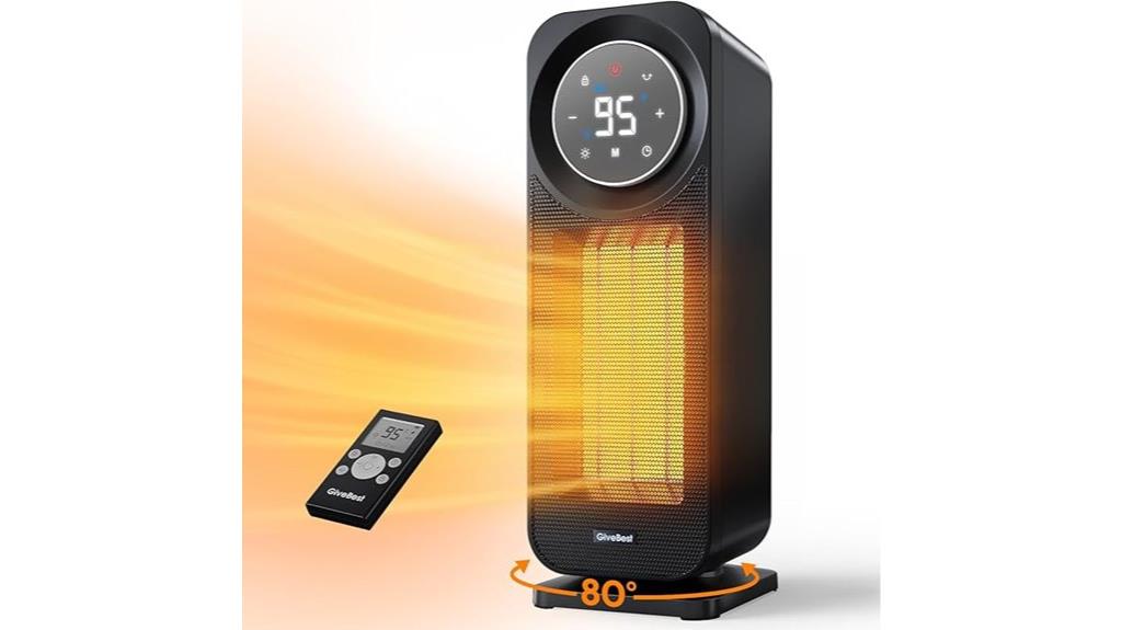 compact touch screen heater