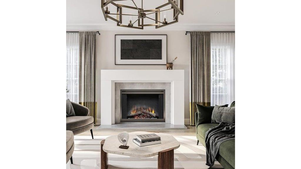 contemporary ember wood mantel
