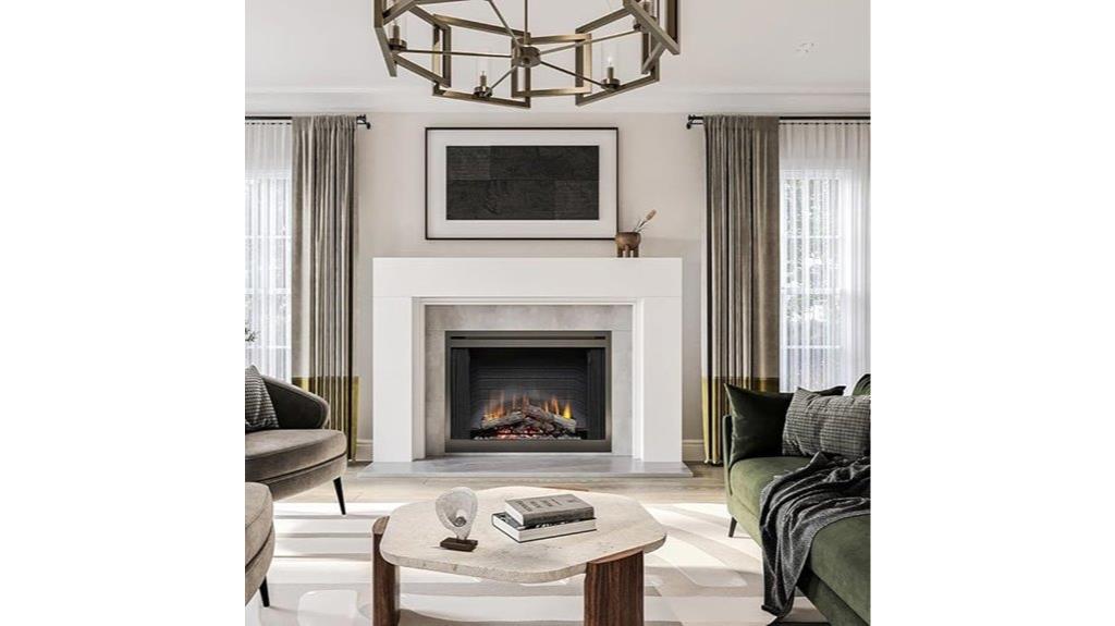 contemporary ember wood mantel