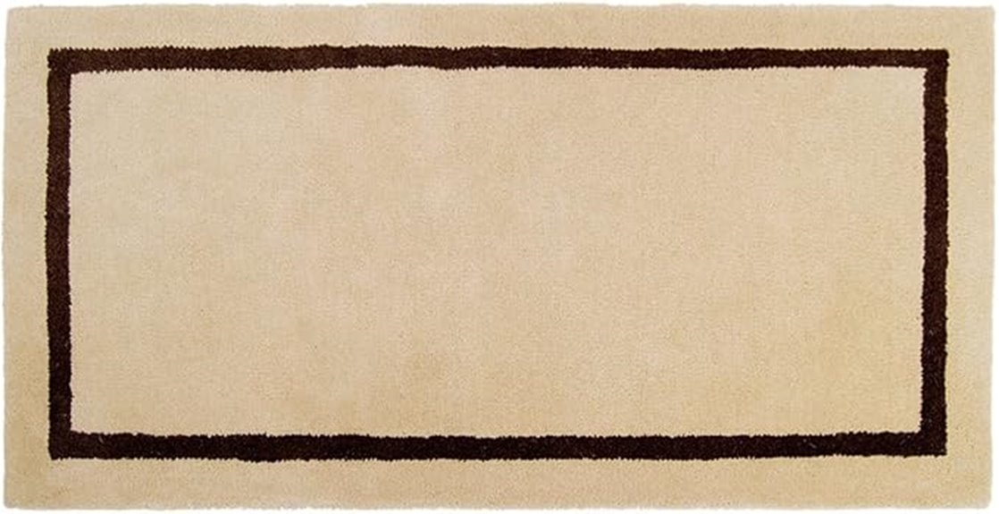 contemporary tan wool rug