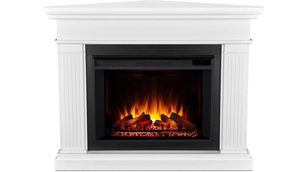 corner electric fireplace mantel