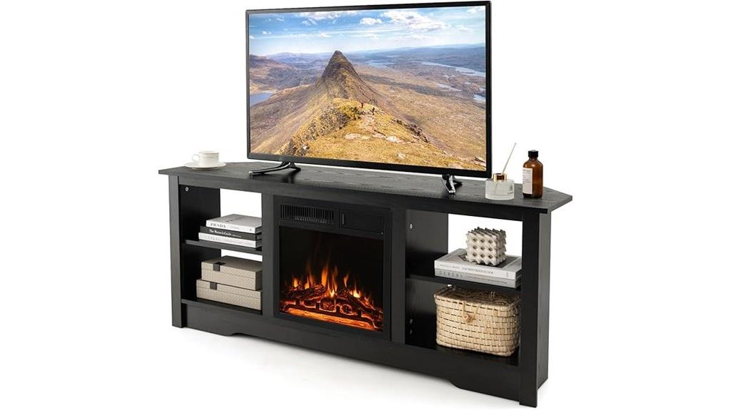 corner fireplace tv stand