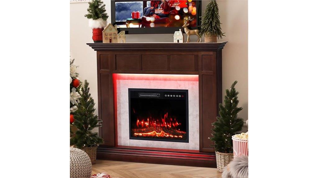 corner mantel electric fireplace