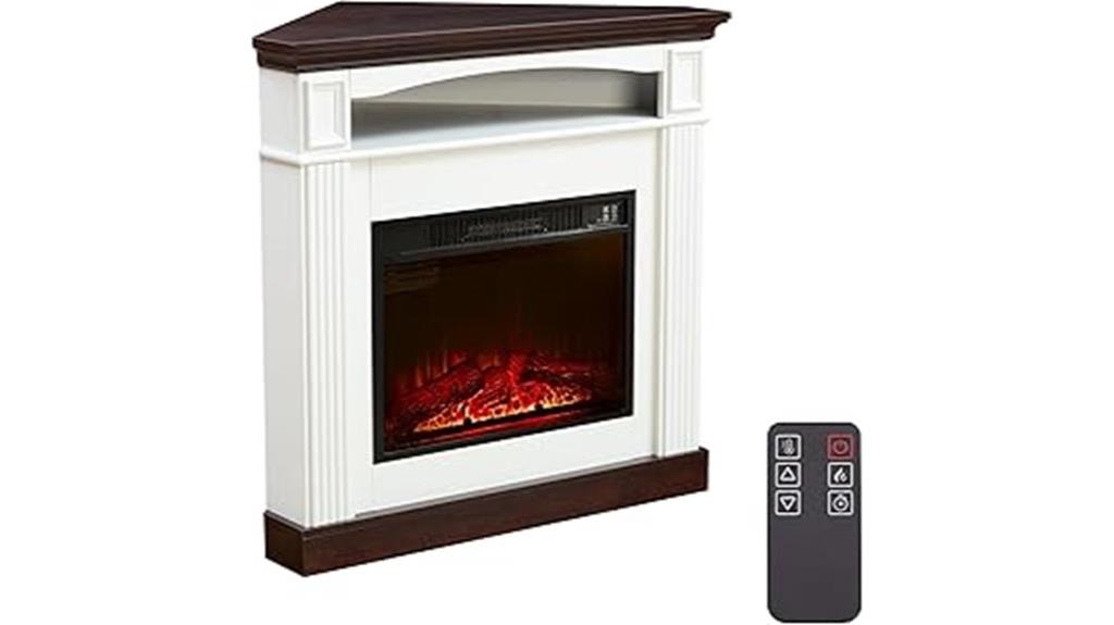 corner mantel space heater