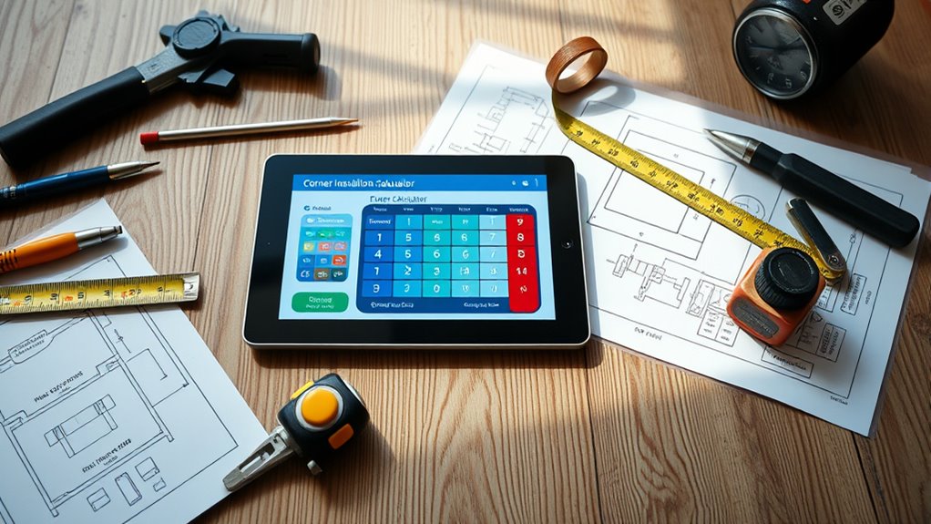 corner measurement calculation tool