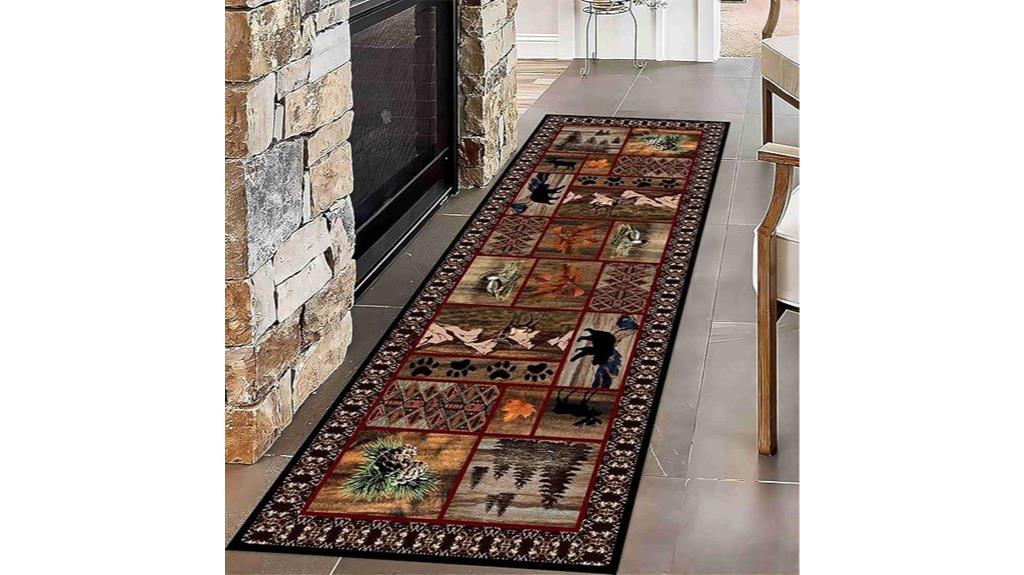 country cabin wildlife rug