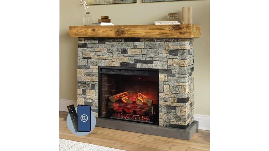 country style fireplace mantel