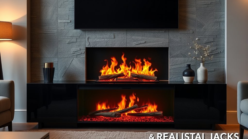 cozy realistic fireplace options