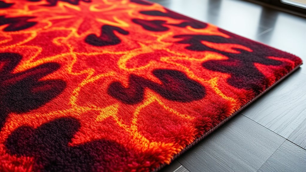 cozy realistic flame rugs
