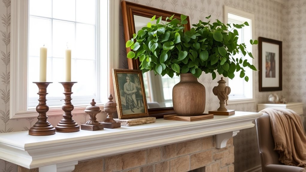 creative colorful seasonal mantel