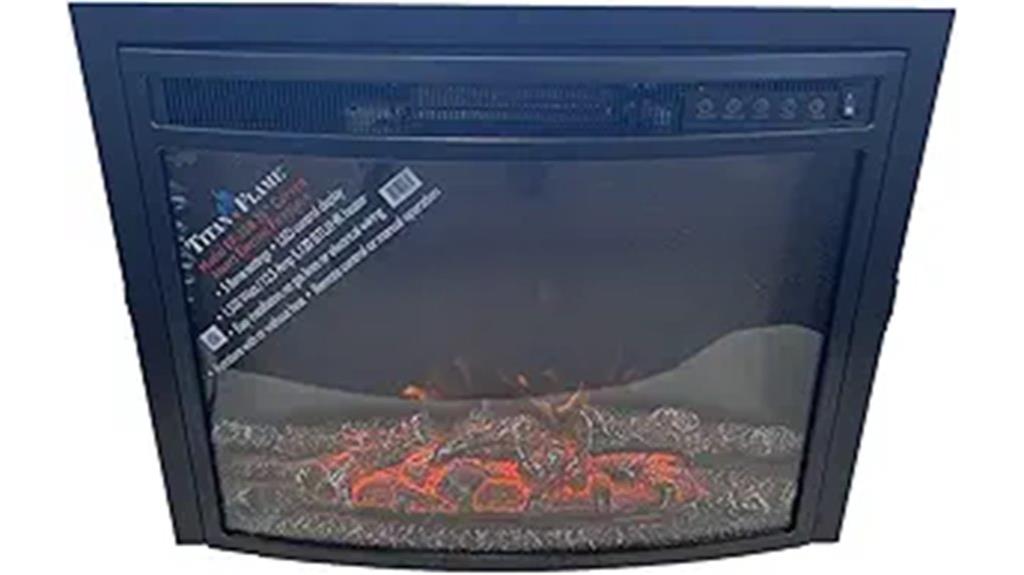 curved led electric fireplace