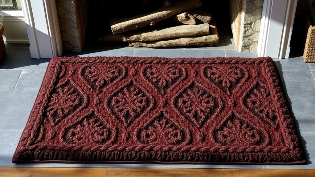 durable wool hearth rug