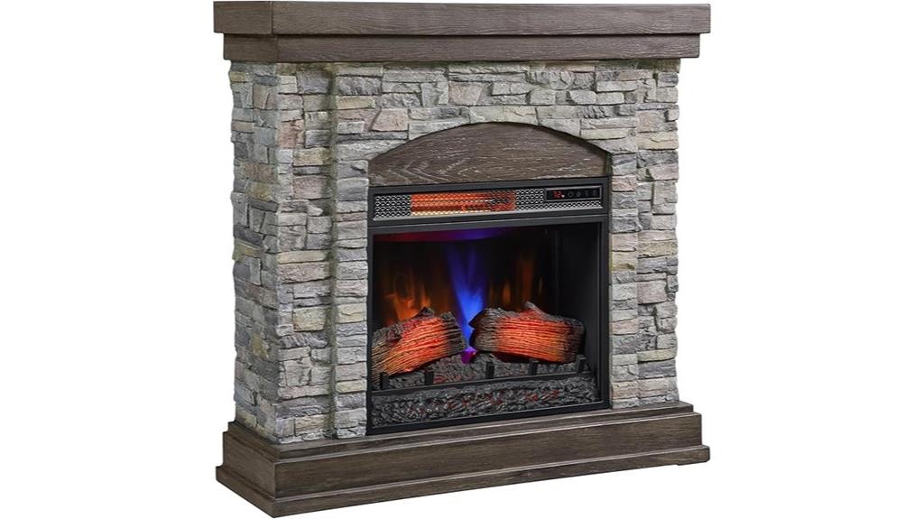duraflame smoky gray stone