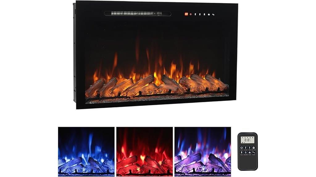electric fireplace insert features