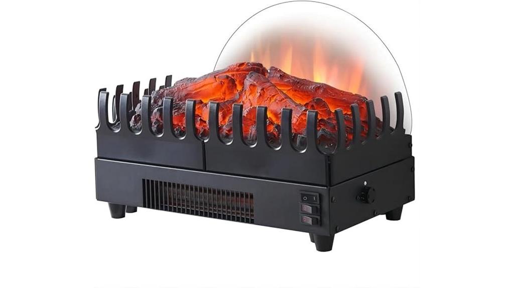 electric fireplace log heater