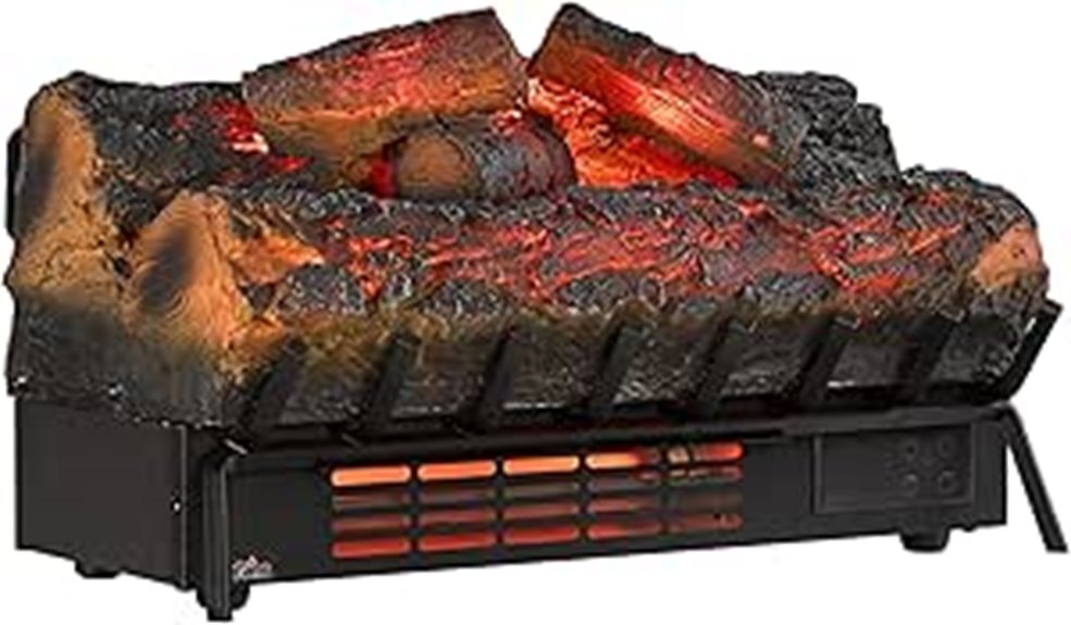electric fireplace log set