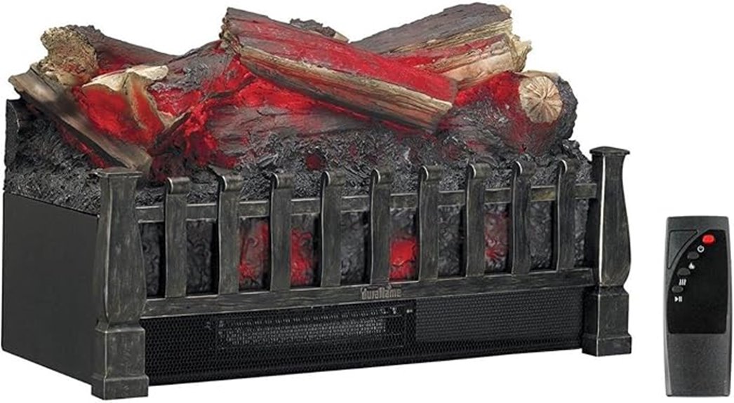 electric fireplace log set