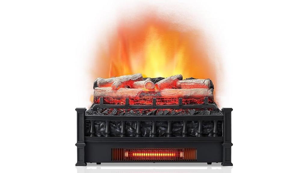 electric fireplace log set