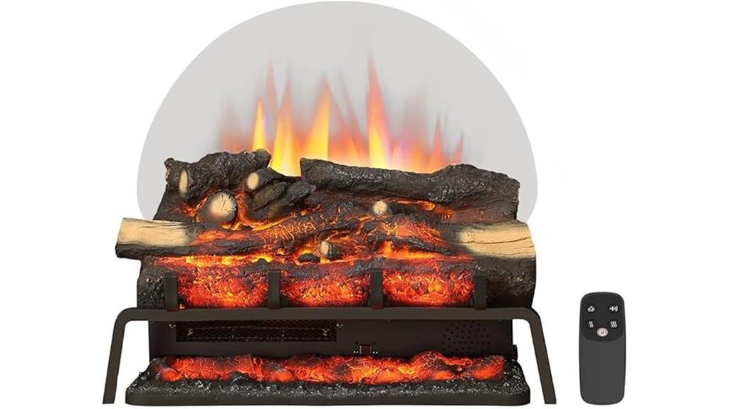 electric fireplace log set