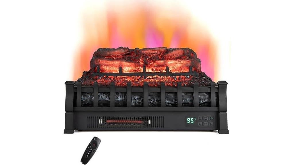 electric fireplace logs heater