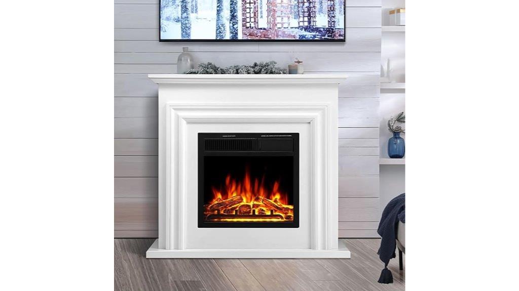 electric fireplace mantel with tv