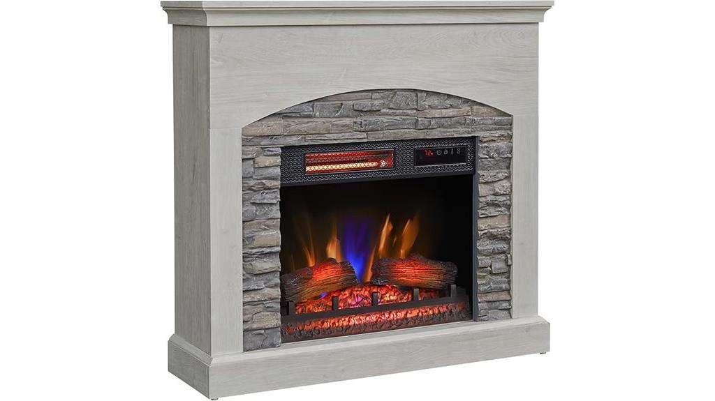 electric fireplace with fairfax oak