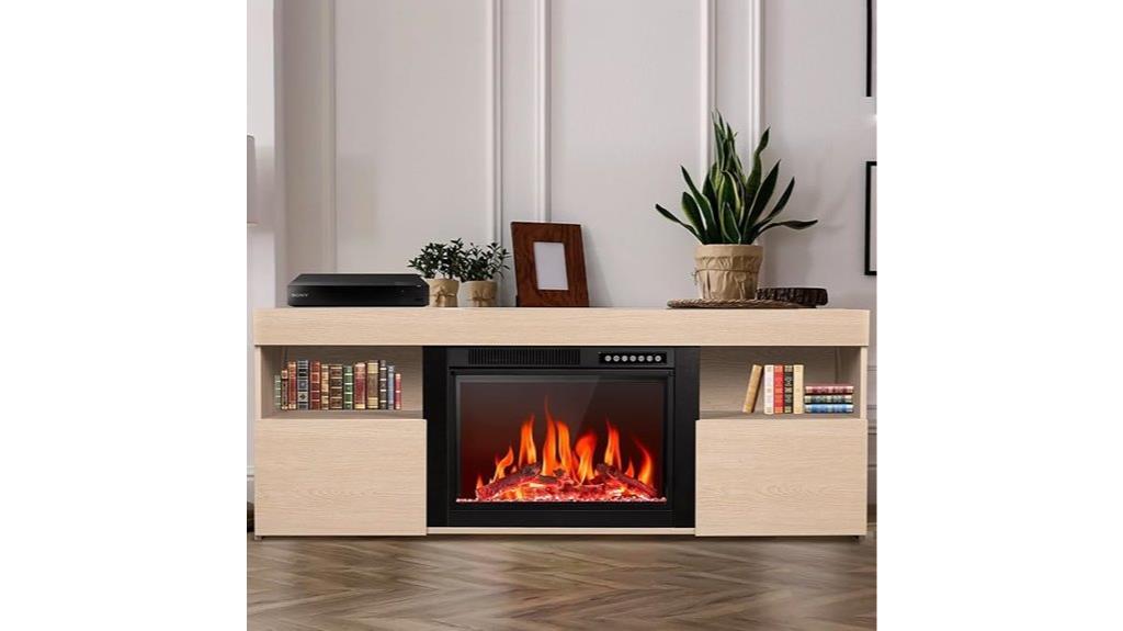 electric fireplace with mantel