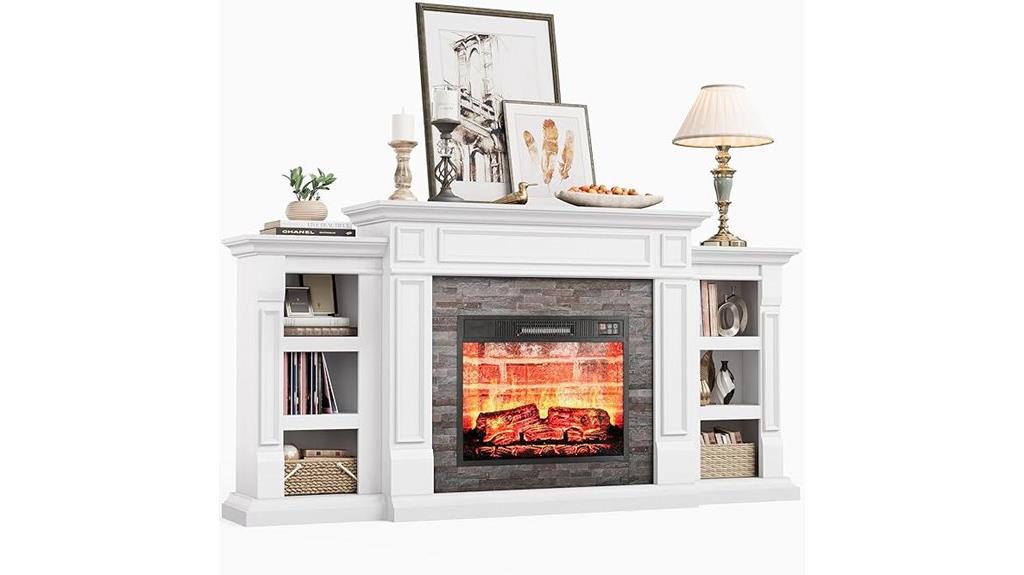 electric fireplace with mantel