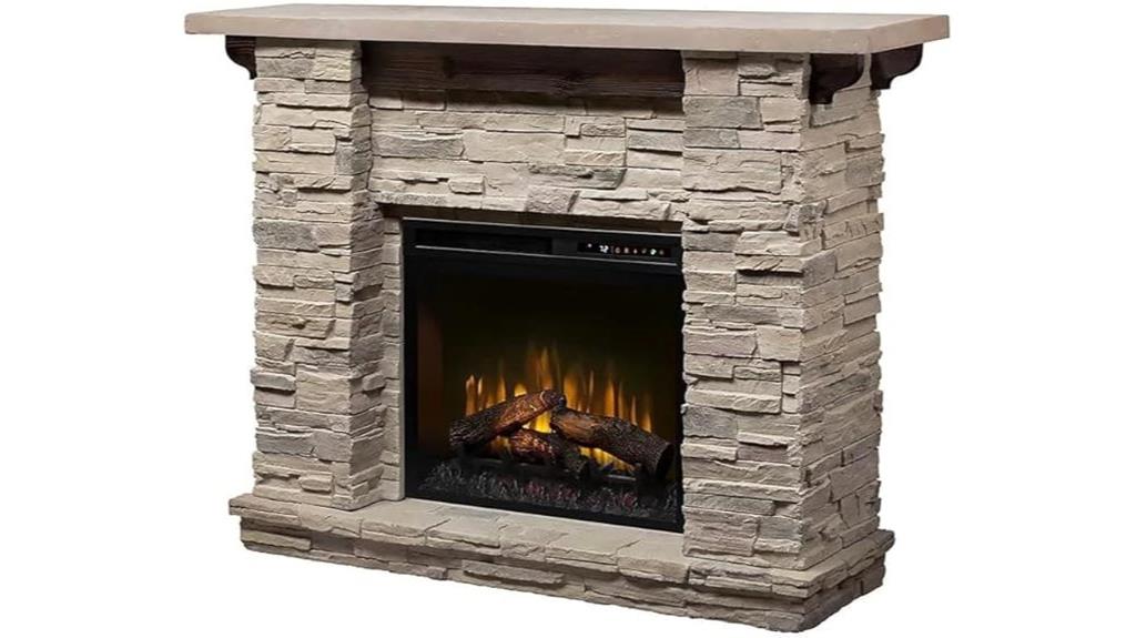 electric fireplace with mantel