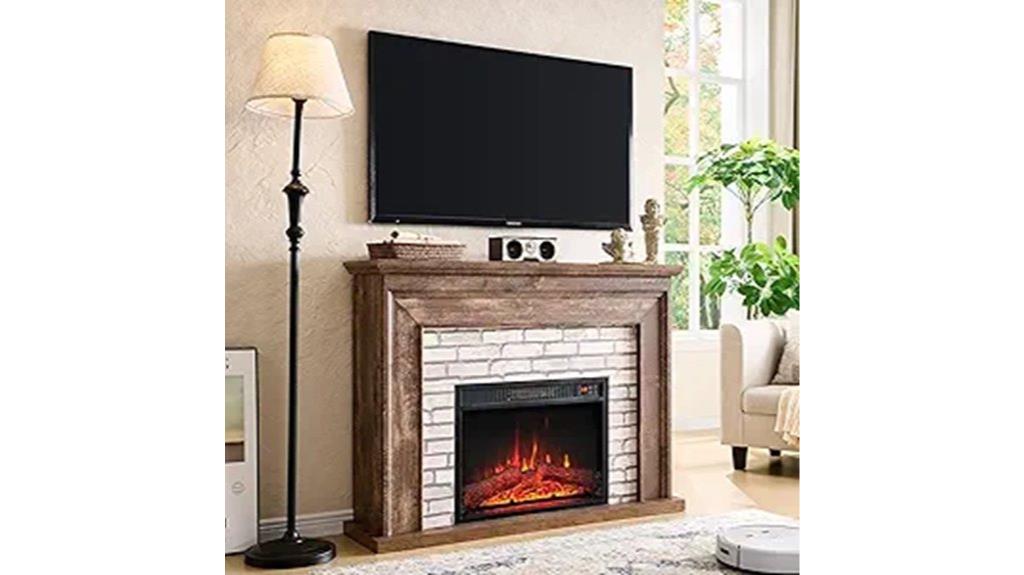 electric fireplace with mantel