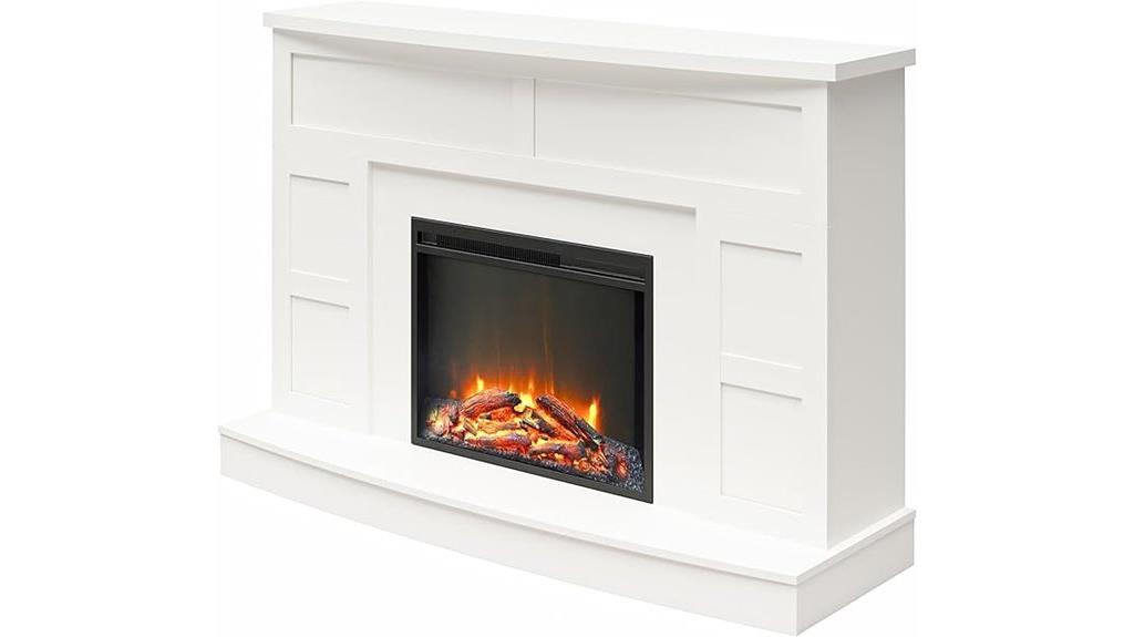 electric fireplace with mantel