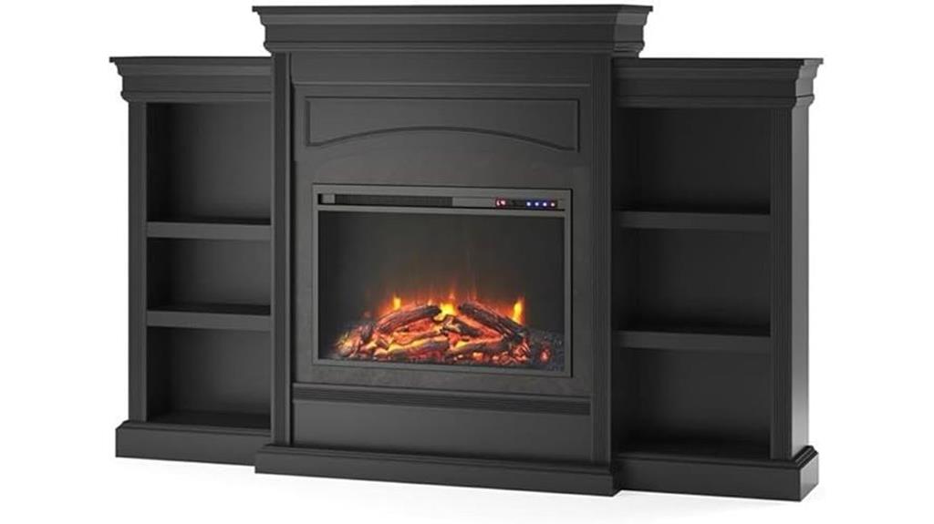 electric fireplace with mantel