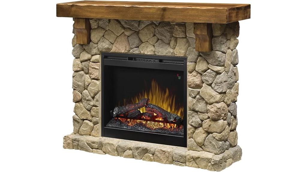 electric fireplace with mantel