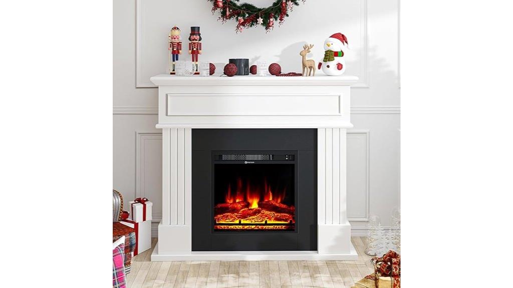 electric fireplace with mantel