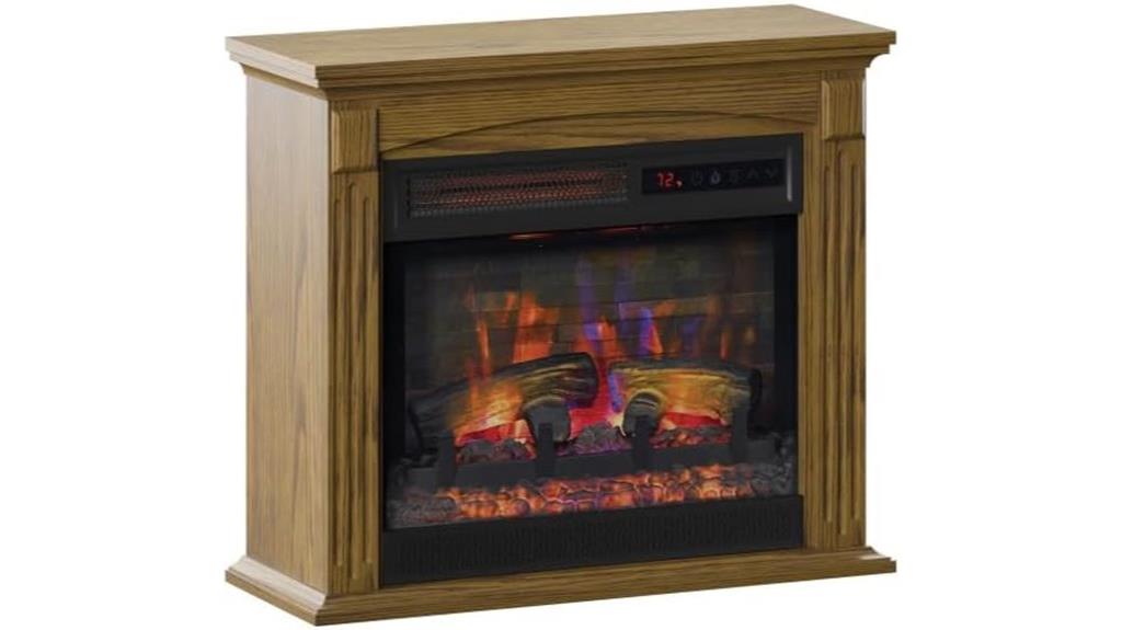 electric fireplace with mantel