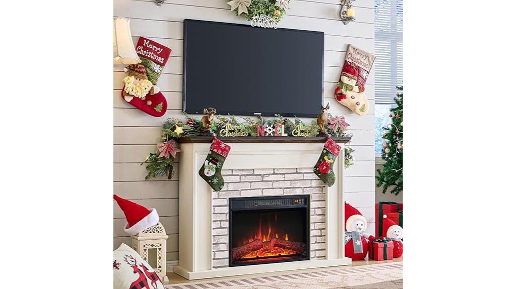 electric fireplace with mantel