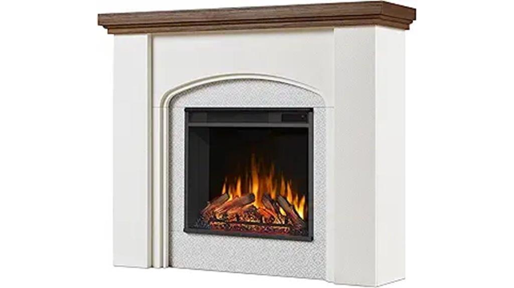 electric fireplace with mantel