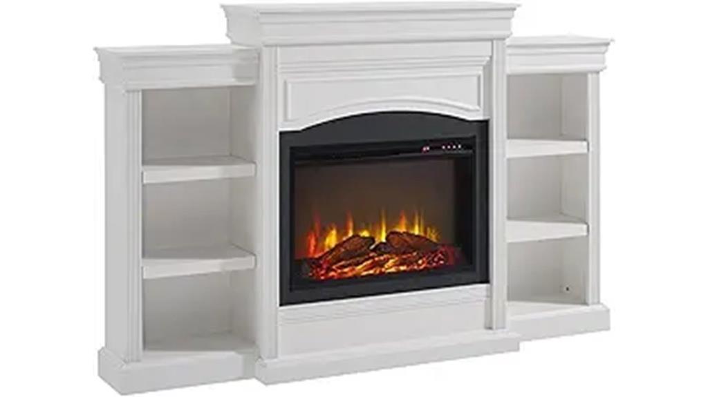 electric fireplace with mantel