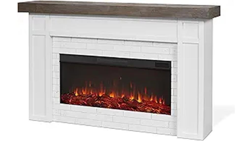 electric fireplace with mantel