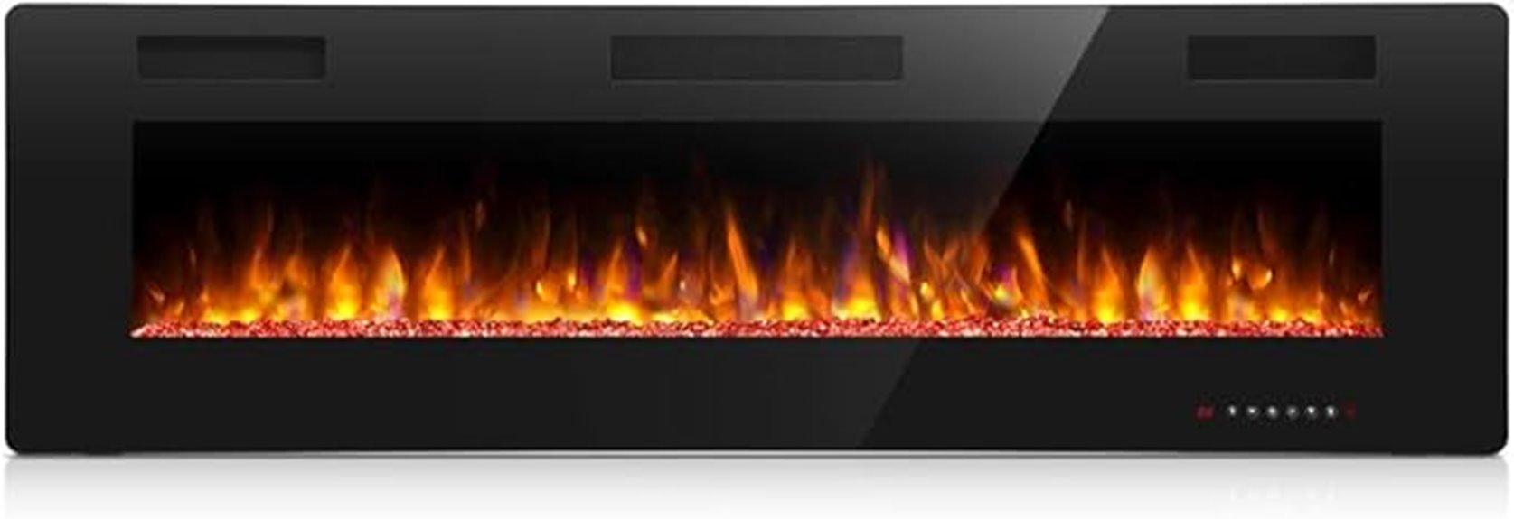 electric fireplace with remote