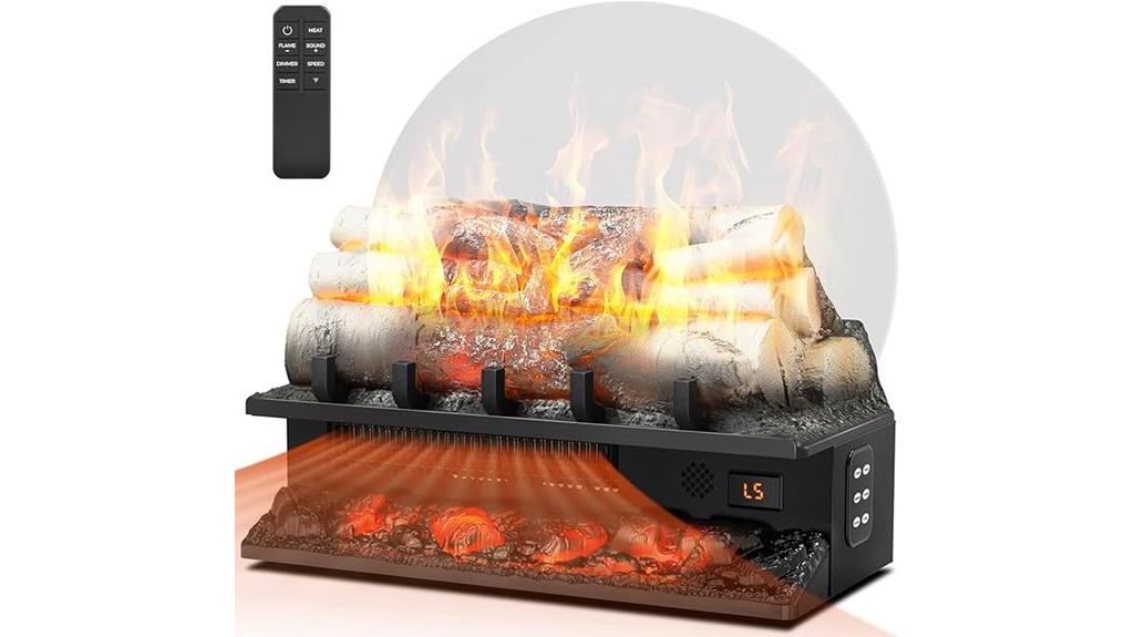 electric fireplace with remote