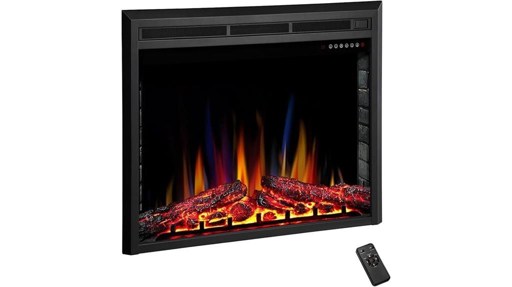 electric fireplace with remote