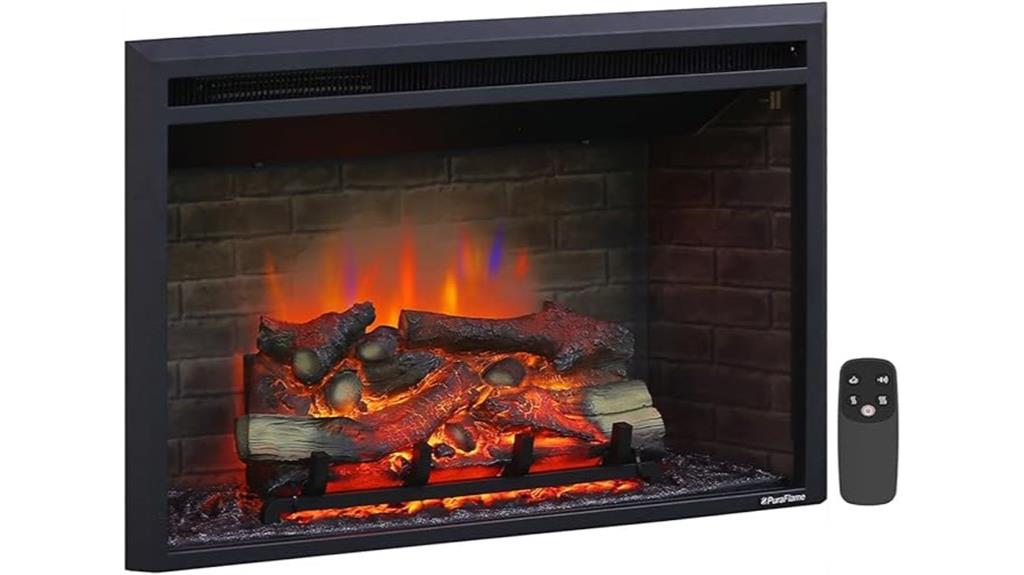 electric fireplace with remote