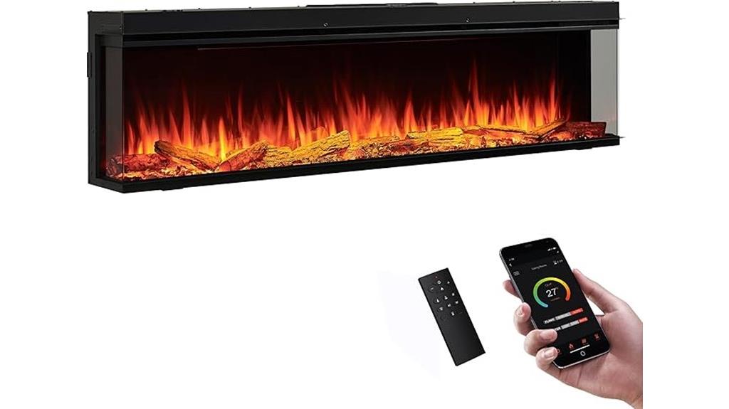 electric fireplace with remote